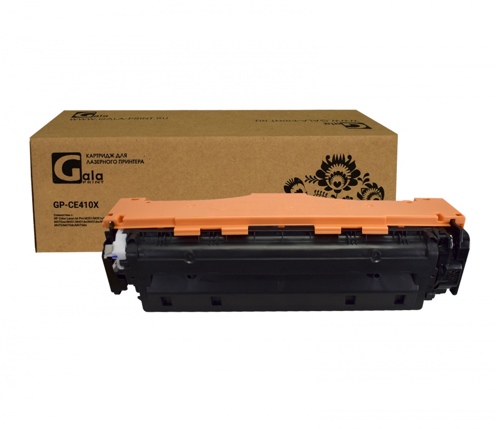 Картридж GP-CE410X (№305X) для принтеров HP Color LaserJet Pro M351/M351a/M357/M375/M375nw/M451/M451dn/M451dw/M451nw/M475/M475dn/M475dw Black 4000 копий GalaPrint