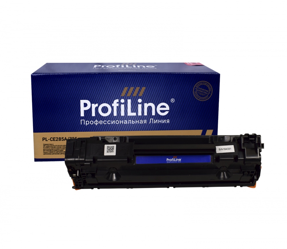 Картридж PL-CE285A/725 (№85A) для принтеров HP LaserJet Pro P1101/P1102/P1102w/P1103/P1104/P1106/P1108/P1109/M1132/M1132s/M1136/M1137/M1212/M1212nf/M1212nfw/M1213/M1214/M1214nfh/M1216/M1217/P1102w/M1132s/M1214/M1214nfh/Canon i-SENSYS LBP6000/LBP6020/LBP6030/MF3010/LBP6000B/LBP6020B/LBP6030B/LBP6030w/MF3010/MF3010EX 1600 копий ProfiLine