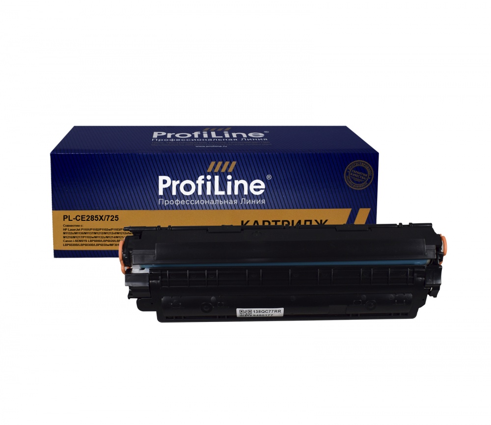 Картридж PL-CE285X/725 (№85X) для принтеров HP LaserJet P1101/P1102/P1102w/P1103/P1104/P1106/P1108/P1109/M1132/M1132s/M1136/M1137/M1212/M1212nf/M1212nfw/M1213/M1214/M1214nfh/M1216/M1217/P1102w/M1132s/M1214/M1214nfh/Canon i-SENSYS LBP6000/LBP6020/LBP6030/MF3010/LBP6000B/LBP6020B/LBP6030B/LBP6030w/MF3010/MF3010EX 2300 копий ProfiLine