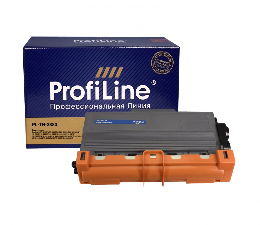 Картридж PL-TN-3380 для принтеров Brother DCP-8110/DCP-8110DN/DCP-8250/DCP-8250DN/HL-5440/HL-5440D/HL-5450/HL-5450DN/HL-5470/HL-5470DW/HL-6180/HL-6180DW/MFC-8520/MFC-8520DN/MFC-8950/MFC-8950DW/MFC-8320/HL-5450DNT 8000 копий ProfiLine