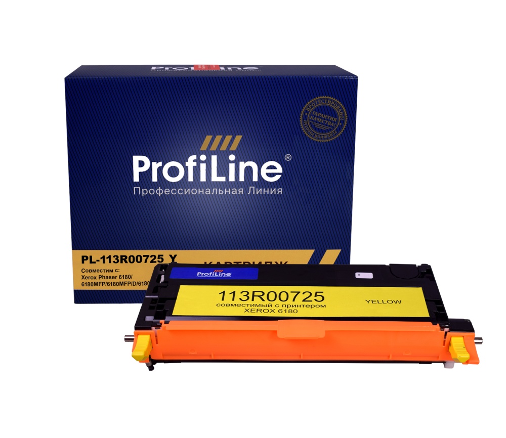 Картридж PL-113R00725 для принтеров Xerox Phaser 6180/6180MFP/6180MFP/D/6180MFP/N Yellow 6000 копий ProfiLine