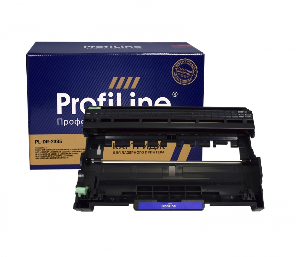 Драм-картридж PL-DR-2335 для принтеров Brother DCP-L2500/DCP-L2500DR/DCP-L2520/DCP-L2520DWR/DCP-L2540/DCP-L2540DNR/HL-L2300/HL-L2300DR/HL-L2340/HL-L2340DWR/HL-L2360/HL-L2360DNR/HL-L2365/HL-L2365DWR/MFC-L2700/MFC-L-2700DWR/MFC-L2720/MFC-L2720DWR/MFC-2740 Drum 12000 копий ProfiLine