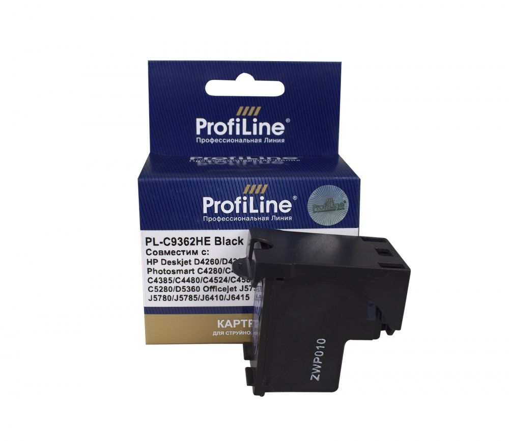 Струйный картридж PL-C9362HE (№132) для принтеров HP DeskJet D4163/5443/OfficeJet 6313/6315/PhotoSmart 2573/2575/С3100ser/С3183/С/4100ser/С4183/PSC-1513 с чернилами на водной основе Black 5 мл ProfiLine