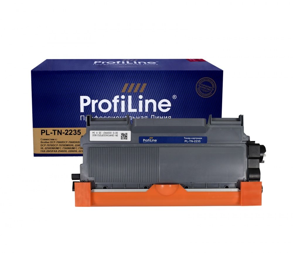 Картридж PL-TN-2235 для принтеров Brother DCP-7060/DCP-7060DR/DCP-7065/DCP-7065DNR/DCP-7070/DCP-7070DWR/HL-2240/HL-2240DR/HL-2250/HL-2250DNR/MFC-7360NR/MFC-7360/MFC-7860/FAX-2845/FAX-2940/HL-2200/HL-2230/HL-2270 1200 копий ProfiLine