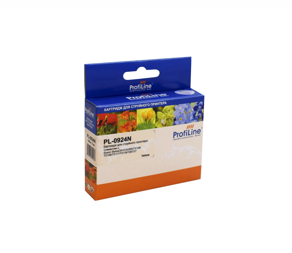 Струйный картридж PL-T0924 для принтеров Epson Epson Stylus T26/T27/C91/TX106/TX109/TX117/TX119/C240/CX4300 с чернилами на водной основе Yellow 5,5 мл ProfiLine