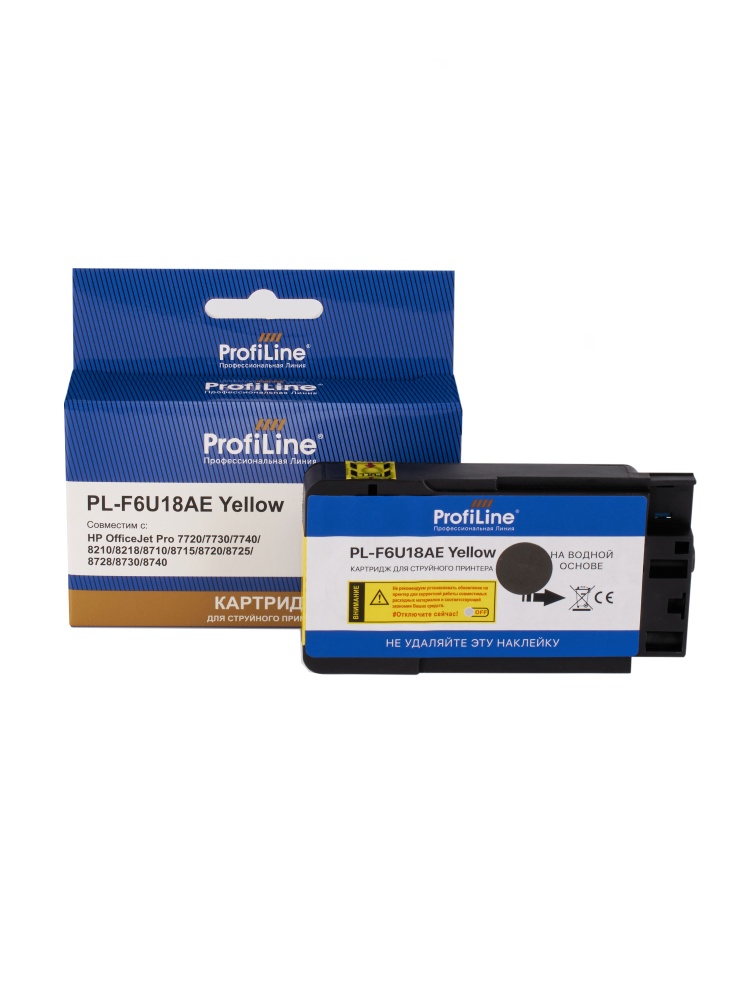Струйный картридж PL-F6U18AE (№953XL) для принтеров HP OfficeJet Pro 7720/7730/7740/8210/8218/8710/8715/8720/8725/8728/8730/8740 с чернилами на водной основе Yellow ProfiLine