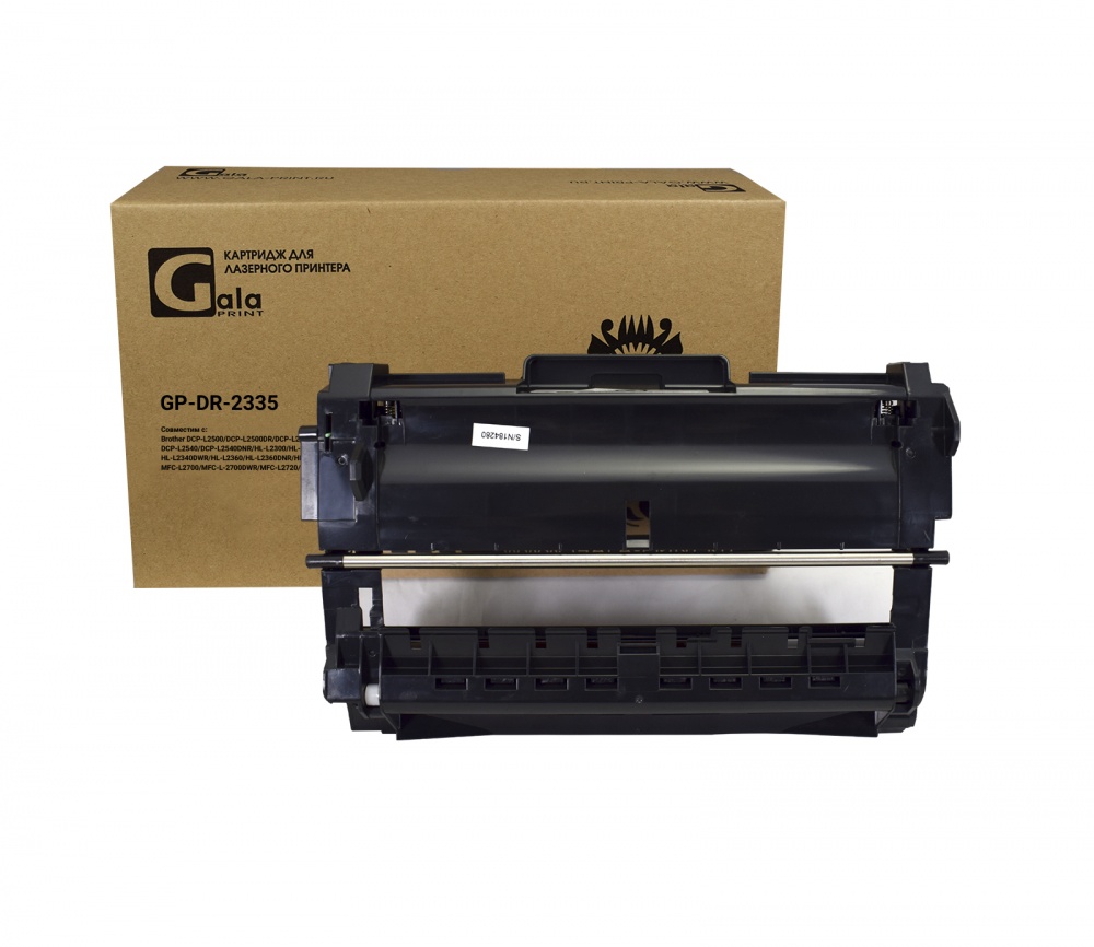Драм-картридж GP-DR-2335 для принтеров Brother DCP-L2500/DCP-L2500DR/DCP-L2520/DCP-L2520DWR/DCP-L2540/DCP-L2540DNR/HL-L2300/HL-L2300DR/HL-L2340/HL-L2340DWR/HL-L2360/HL-L2360DNR/HL-L2365/HL-L2365DWR/MFC-L2700/MFC-L-2700DWR/MFC-L2720/MFC-L2720DWR/MFC-2740 Drum 12000 копий GalaPrint