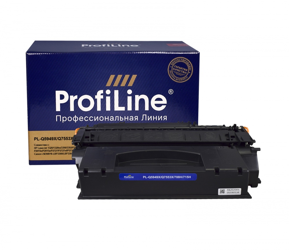Картридж PL-Q5949X/Q7553X/708H/715H (№49X) для принтеров HP LaserJet 1320/1320tn/3390/3392/P2014/P2015/P2015dn/P2015n/P2015x/M2727/M2727nf/M2727nfs/Canon i-SENSYS LBP3300/LBP3360/LBP-3310/LBP-3370 7000 копий ProfiLine