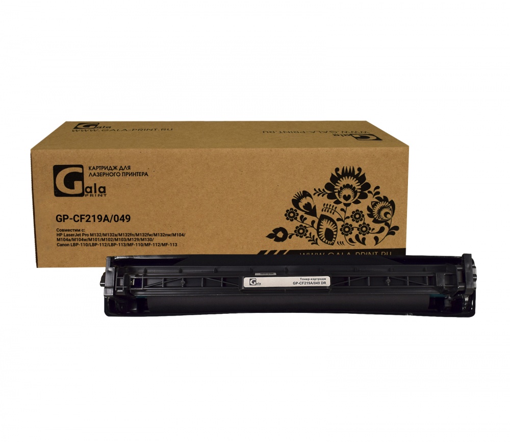 Драм-картридж GP-CF219A/049 (№19A) для принтеров HP LaserJet Pro M132/M132a/M132fn/M132fw/M132nw/M104/M104a/M104w/M101/M102/M103/M129/M130/Canon LBP-110/LBP-112/LBP-113/MF-110/MF-112/MF-113 Drum 12000 копий GalaPrint
