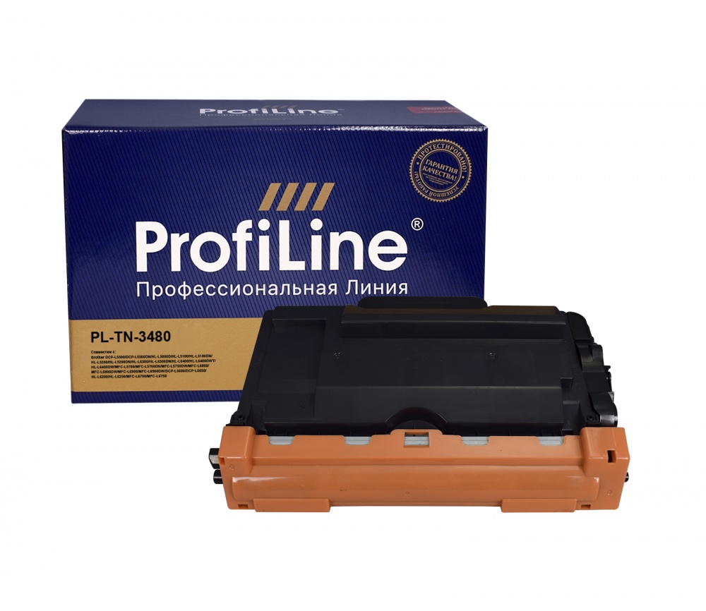 Картридж PL-TN-3480 для принтеров Brother DCP-L5500/DCP-L5500DN/HL-L5000D/HL-L5100/HL-L5100DN/HL-L5200/HL-L5200DN/HL-L6300/HL-L6300DN/HL-L6400/HL-L6400DWT/HL-L6400DW/MFC-L5700/MFC-L5700DN/MFC-L5750DW/MFC-L6800/MFC-L6800DW/MFC-L6900/MFC-L6900DW/DCP-L5600/DCP-L5650/HL-L6200/HL-L6250/MFC-L6700/MFC-L6750 8000 копий ProfiLine
