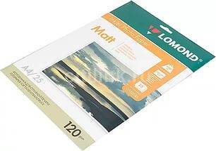 Фотобумага LOMOND Односторонняя Матовая, 120г/м2,A4 (21X29,7см) 25л. для струйной печати.