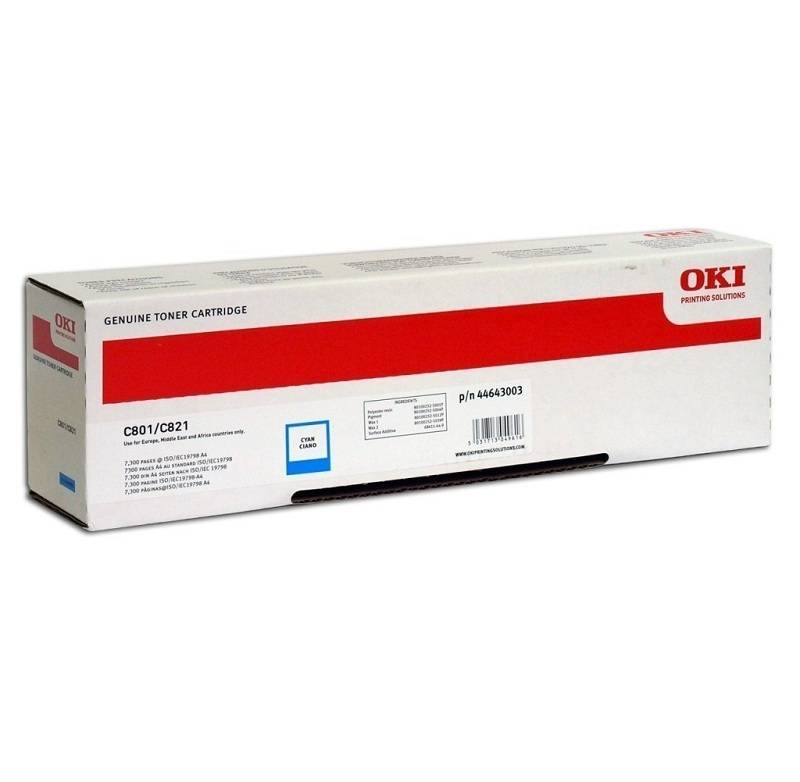 Тонер-картридж Oki C801/821 7.3K (cyan)