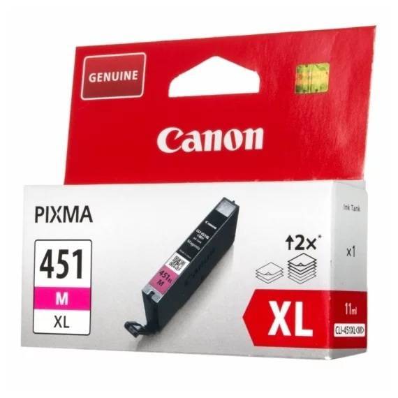 Картридж CANON CLI-451XL M пурпурный, увеличенной емкости 11 мл, 660 стр