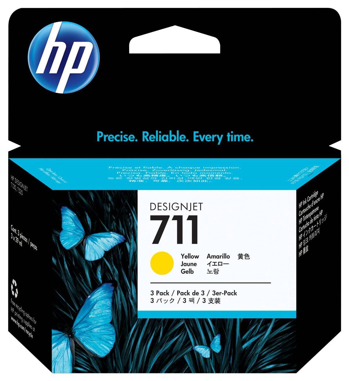 Картридж HP 711 струйный желтый упаковка 3 шт (3*29 мл)
