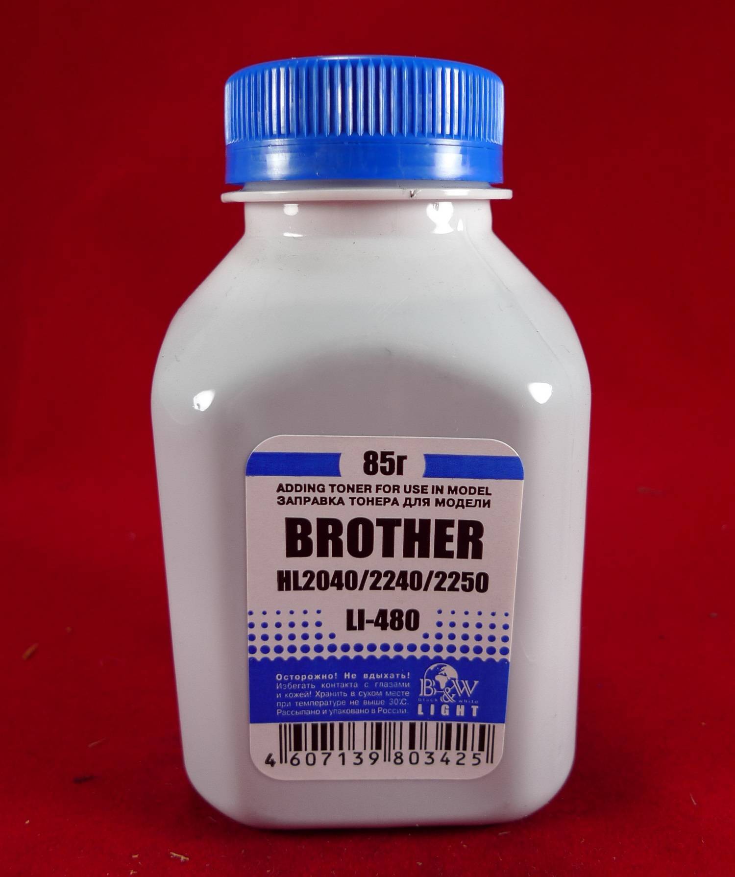 Тонер Brother TN 2075/85/2135/75 HL 2030/35/40/75/2140/50/70 (фл. 85г) B&W Light фас.Россия