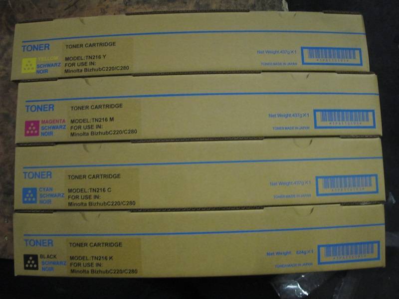 Тонер Konica-Minolta bizhub C220/280/360 TN-216Y/TN-319Y yellow 26K ELP Imaging®