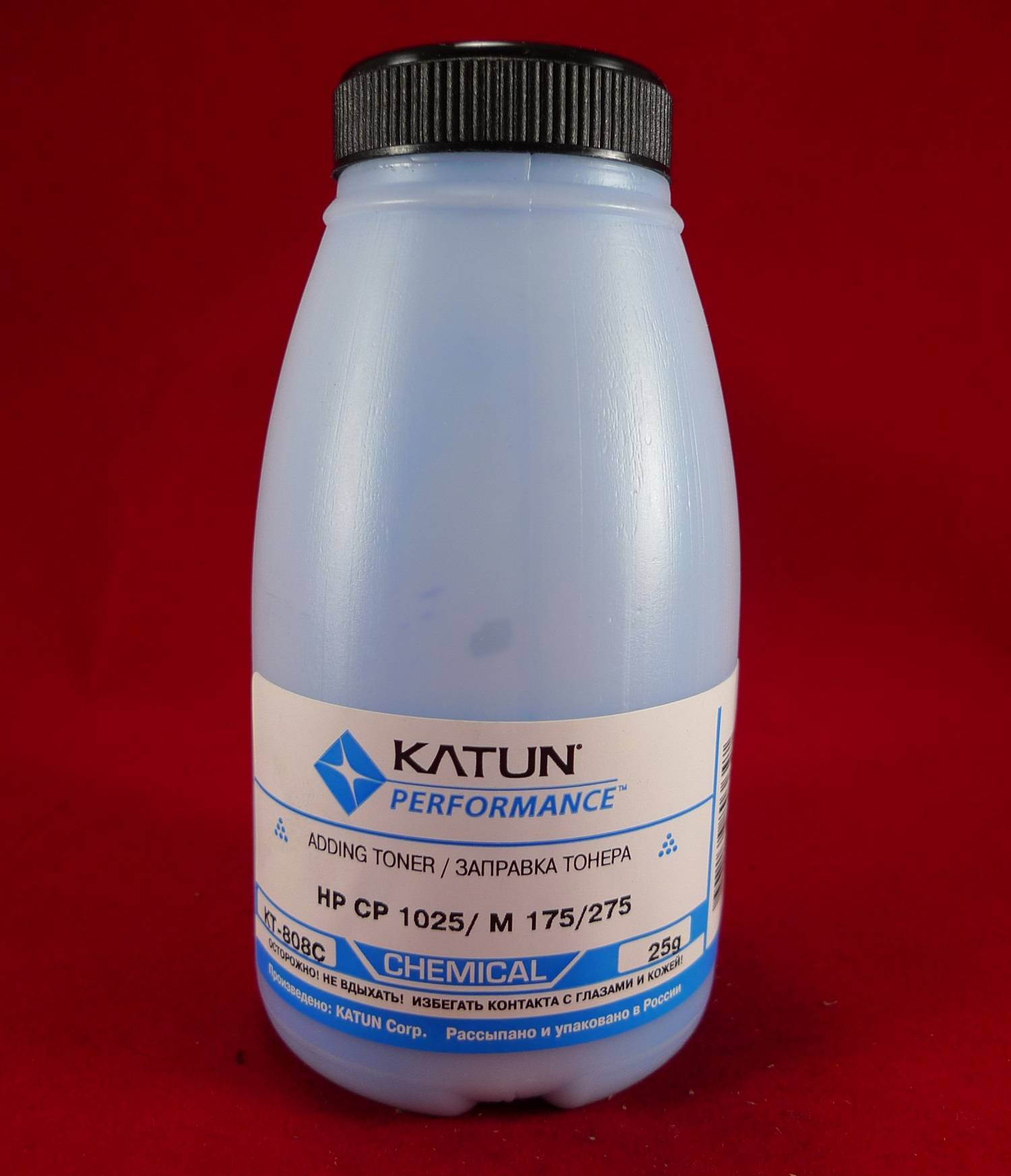 Тонер для картриджей CE311A Cyan, химический (фл. 25г) Katun фас.Россия
