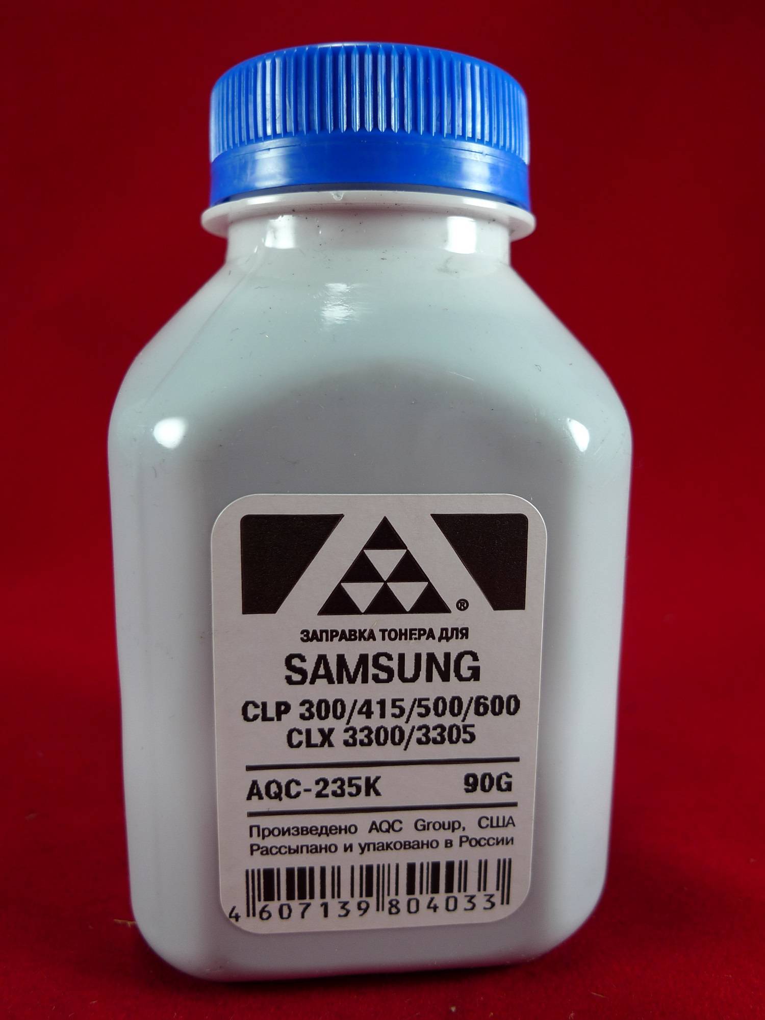 Тонер SAMSUNG CLP 300/315/320/325/360/415/500/510/600/610/660/CLX3300/3305 Black (фл. 90г) AQC-США фас.Россия