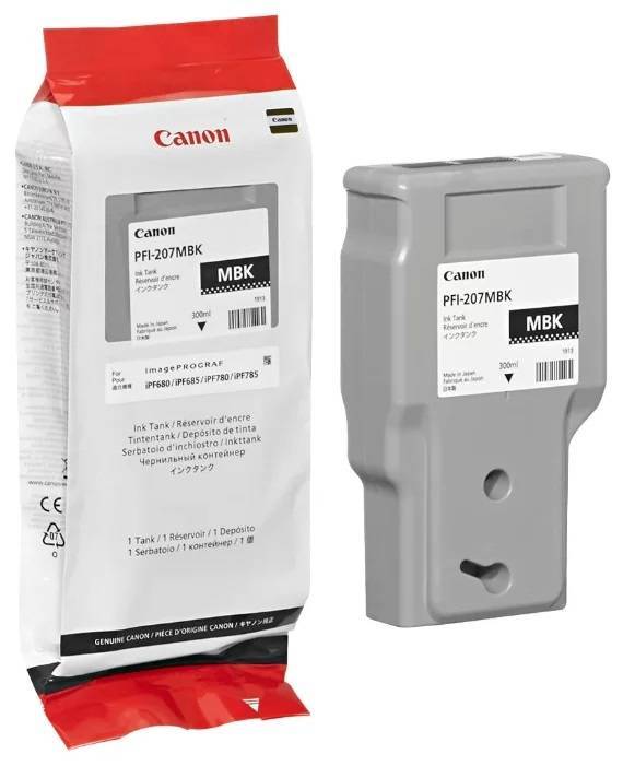 Картридж CANON PFI-207 MBK матовый черный,  300 мл