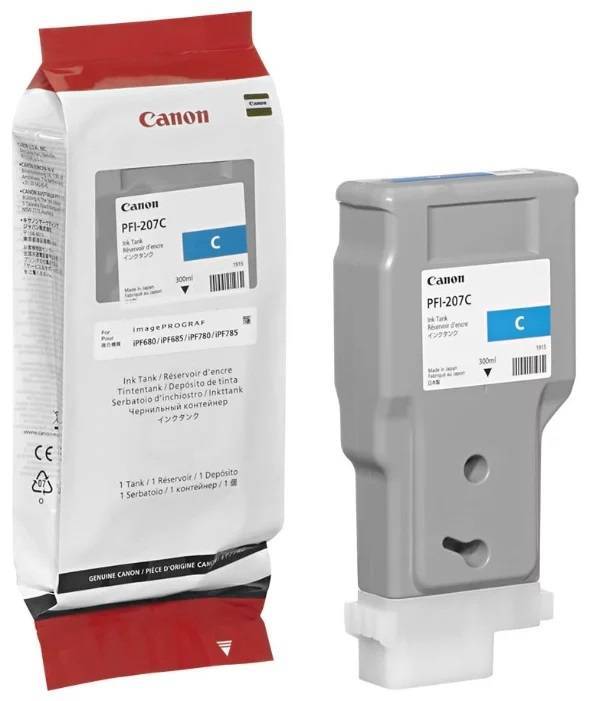 Картридж CANON PFI-207 C голубой,  300 мл