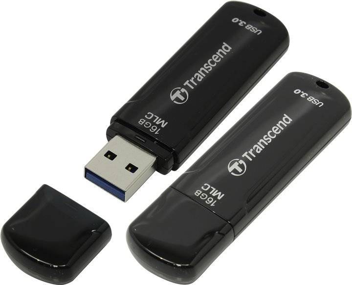 Флеш накопитель 16GB Transcend JetFlash 750, USB 3.1, Черный