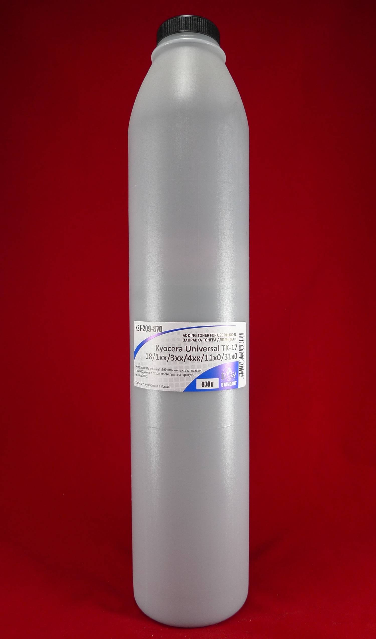 Тонер для Kyocera TK-410/420/435/475/4105 (фл. 870г) B&W Standart фас.Россия