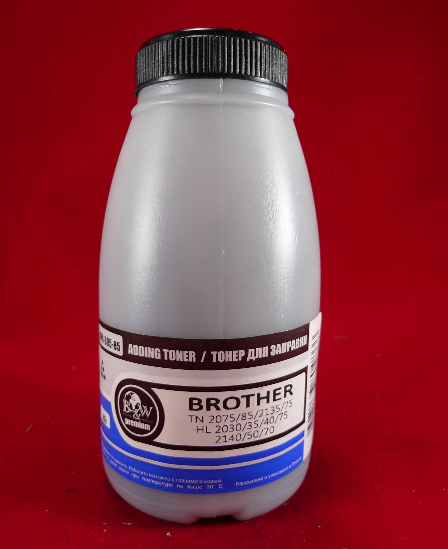 Тонер Brother TN 2075/85/2135/75 HL 2030/35/40/75/2140/50/70 (фл. 85г) B&W Premium Tomoegawa фас.Россия