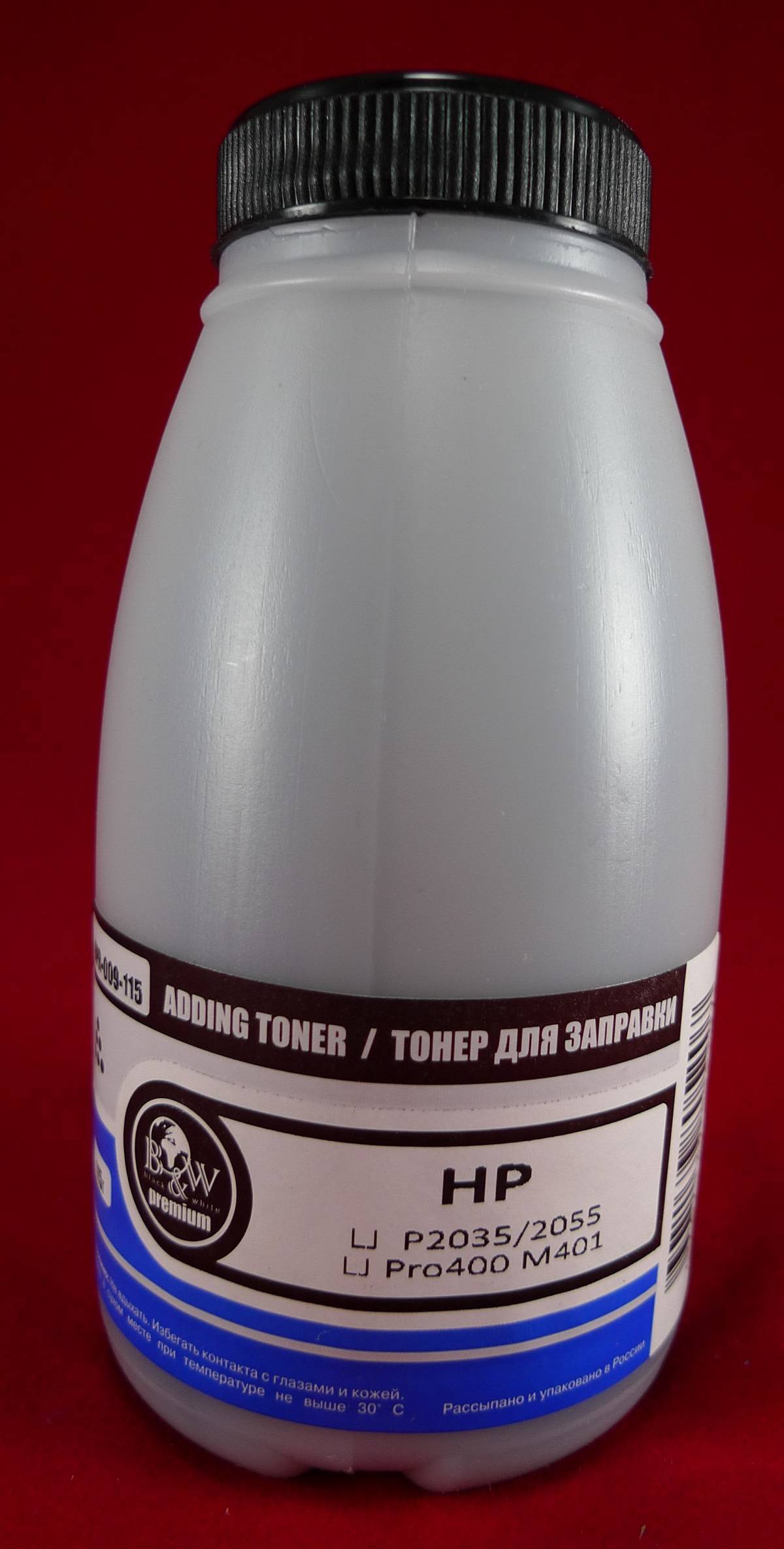 Тонер для картриджей CE505A/CF280A (фл. 115г) B&W Premium фас.Россия