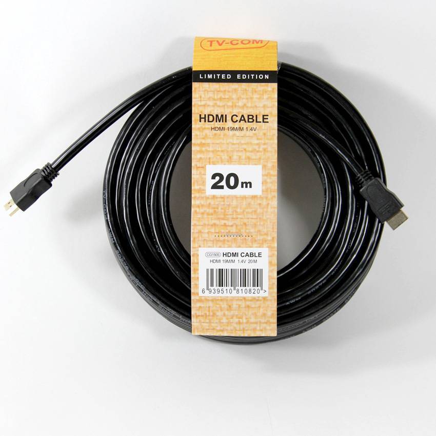 Кабель цифровой TV-COM HDMI19M to HDMI19M, V1.4+3D, 20m <CG150S-20M>