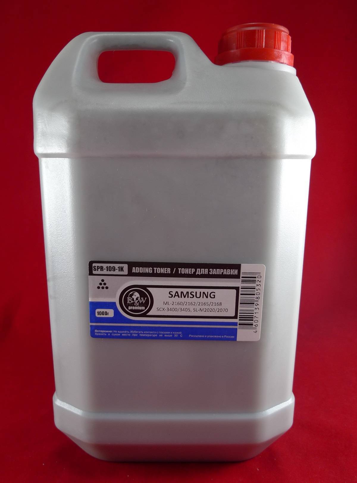 Тонер SAMSUNG ML-2160/2162/2165/2168/SCX-3400/3405, SL-M2020/2070 (кан. 1кг) B&W Premium Tomoegawa фас.Россия