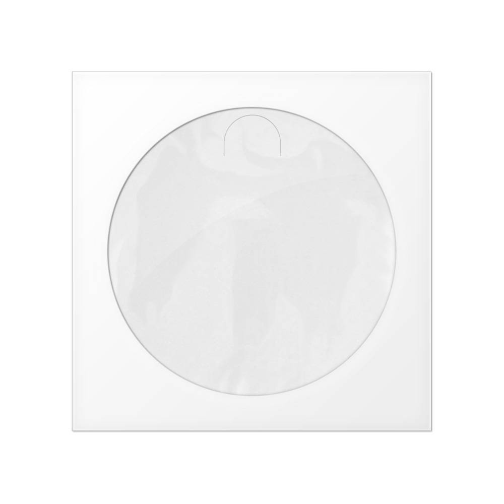 Конверт Mirex для CD/DVD бумажный с окном, с вырубным язычком, белый (100шт.)