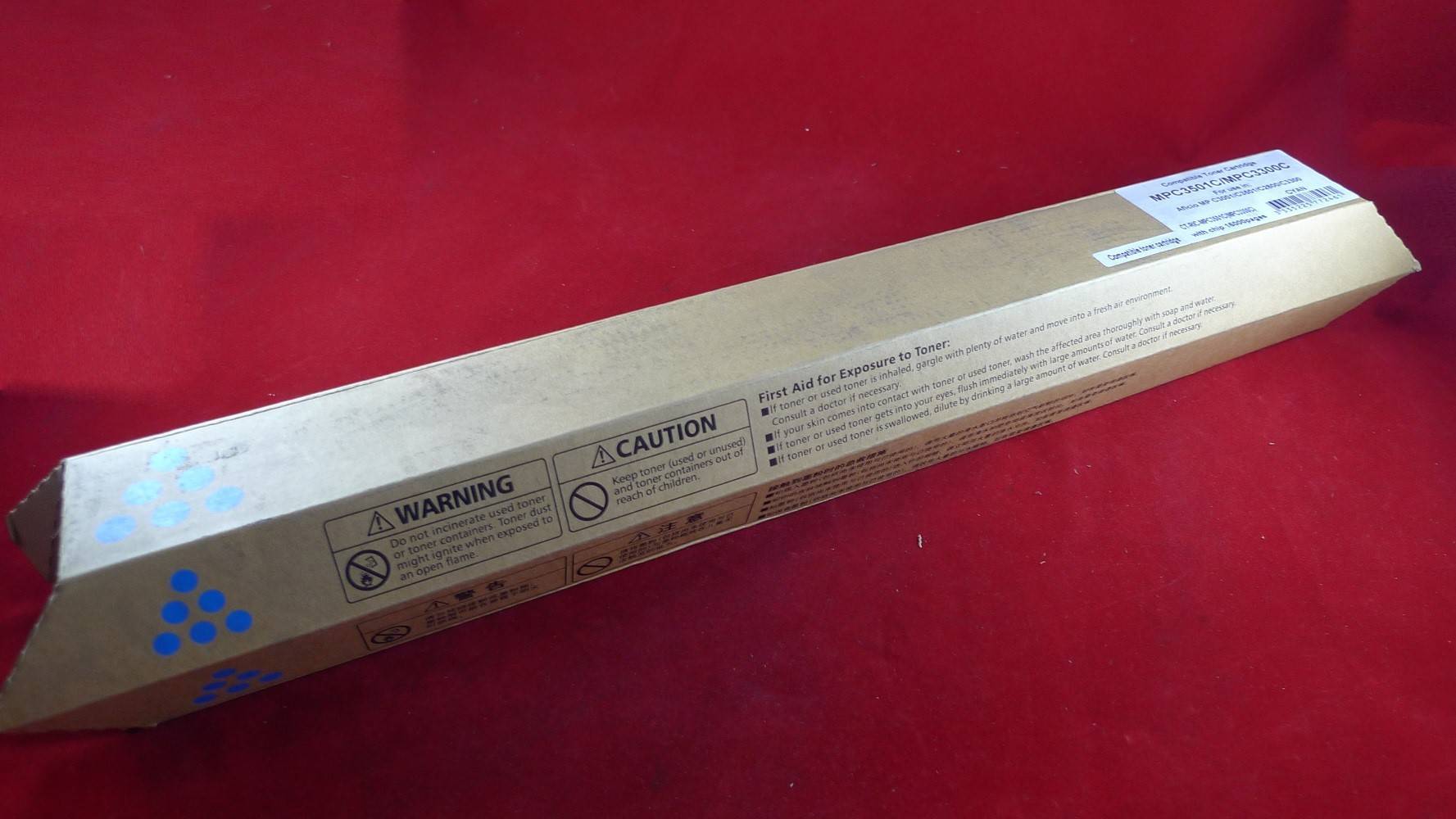 Тонер-картридж Ricoh Aficio MP C3001/C3501/C2800/C3300, type MPC3501E/MPC3300E cyan (туба, 370г) ELP Imaging®