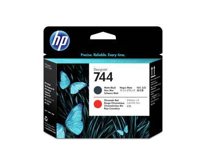 Печатающая головка HP 744 черная матовая и хромическая красная