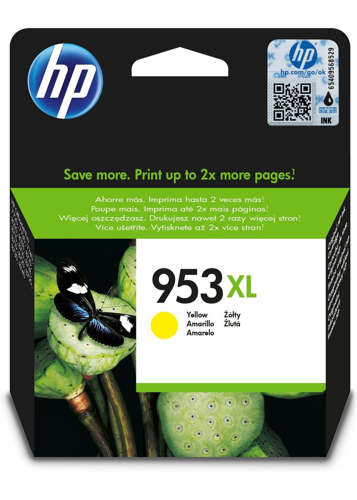 Картридж HP 953XL струйный желтый увеличенной емкости (1450 стр)