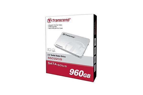 Твердотельный диск 960GB Transcend 220S, 2.5", SATA III [R/W - 450/550 MB/s]