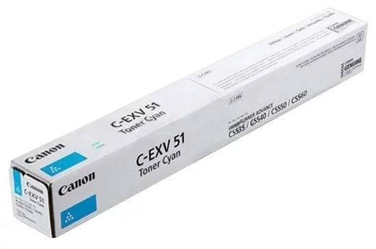 Тонер CANON C-EXV51 C голубой,  60 000 страниц