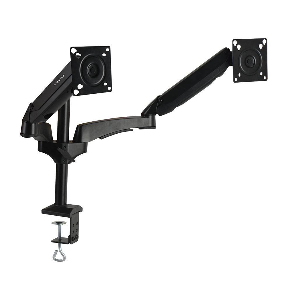 Кронштейн Kromax OFFICE-12 черный для 2-х мониторов LCD 15"-32", настольный, VESA 75x75/100x100, высота до 400мм