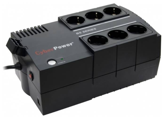 ИБП CyberPower BS650E Line-interactive 650VA/390W (Euro x8, 288x118x166(мм), 4,3кг)