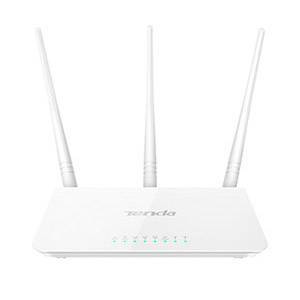 Tenda F3 Wi-Fi роутер N300, до 300 Мбит/с на 2,4 ГГц, LAN 3x100 Мбит/с, WAN 1x100 Мбит/с, 3x5dBi антенны, белый корпус