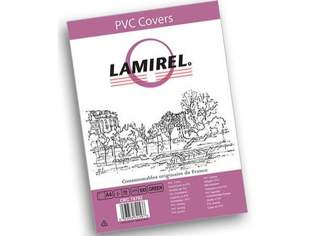 Lamirel Обложки Transparent A4, PVC, зеленые, 150мкм, 100 шт.