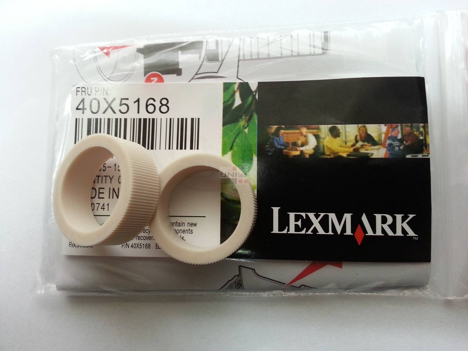 Набор резинок для роликов захвата Lexmark C54x/C73x/C74x/X54x/X73x/X74x/CS310/CS410/CS510/CX310/410/510, 2шт  (40X5168)