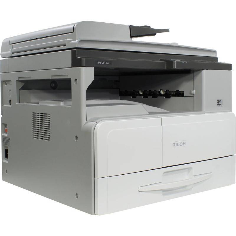 МФУ лазерное ч/б RICOH MP 2014AD (A3, ч/б, 256Мб, 20стр/мин, дуплекс, 600 dp, GDI, ARDF50, LCD-экран, 250л, цв. сканер,