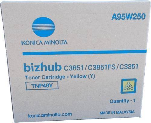 Тонер Konica-Minolta bizhub C3351/C3851 желтый TNP-49Y A95W250