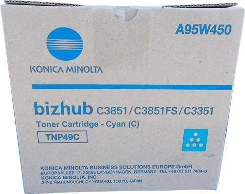 Тонер Konica-Minolta bizhub C3351/C3851 синий TNP-49C A95W450