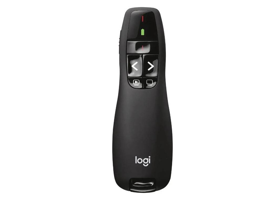 Logitech Презентер R400, беспроводной со встроенной лазерной указкой, USB, радио 15 м.