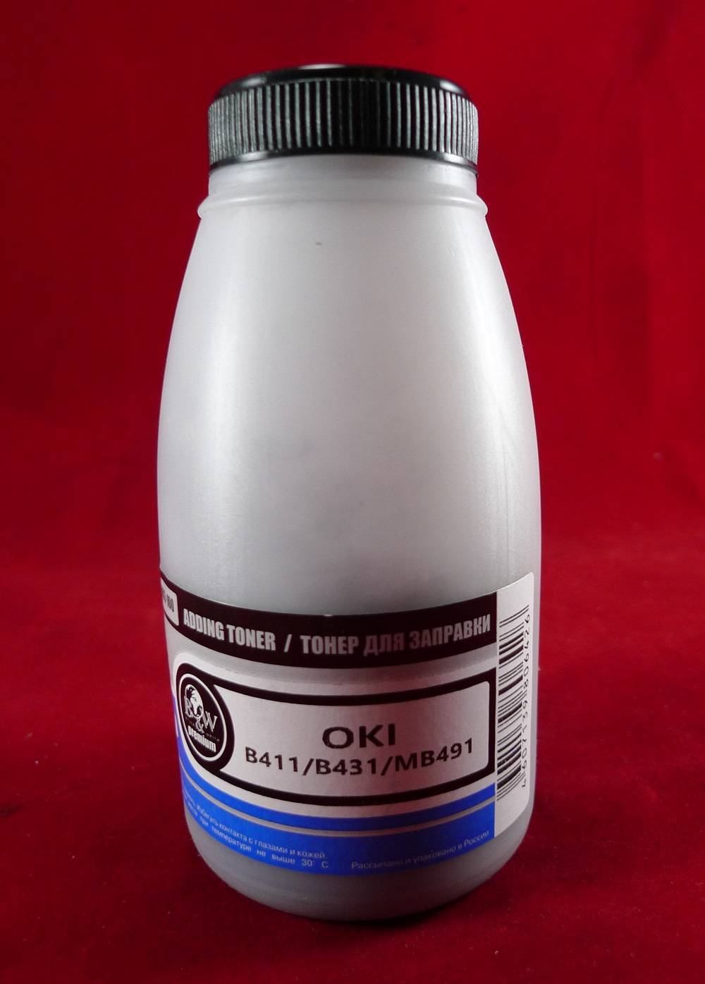 Тонер OKI B411/B431/MB461/MB471/MB491 Black (фл. 100г) B&W Premium Tomoegawa фас.Россия
