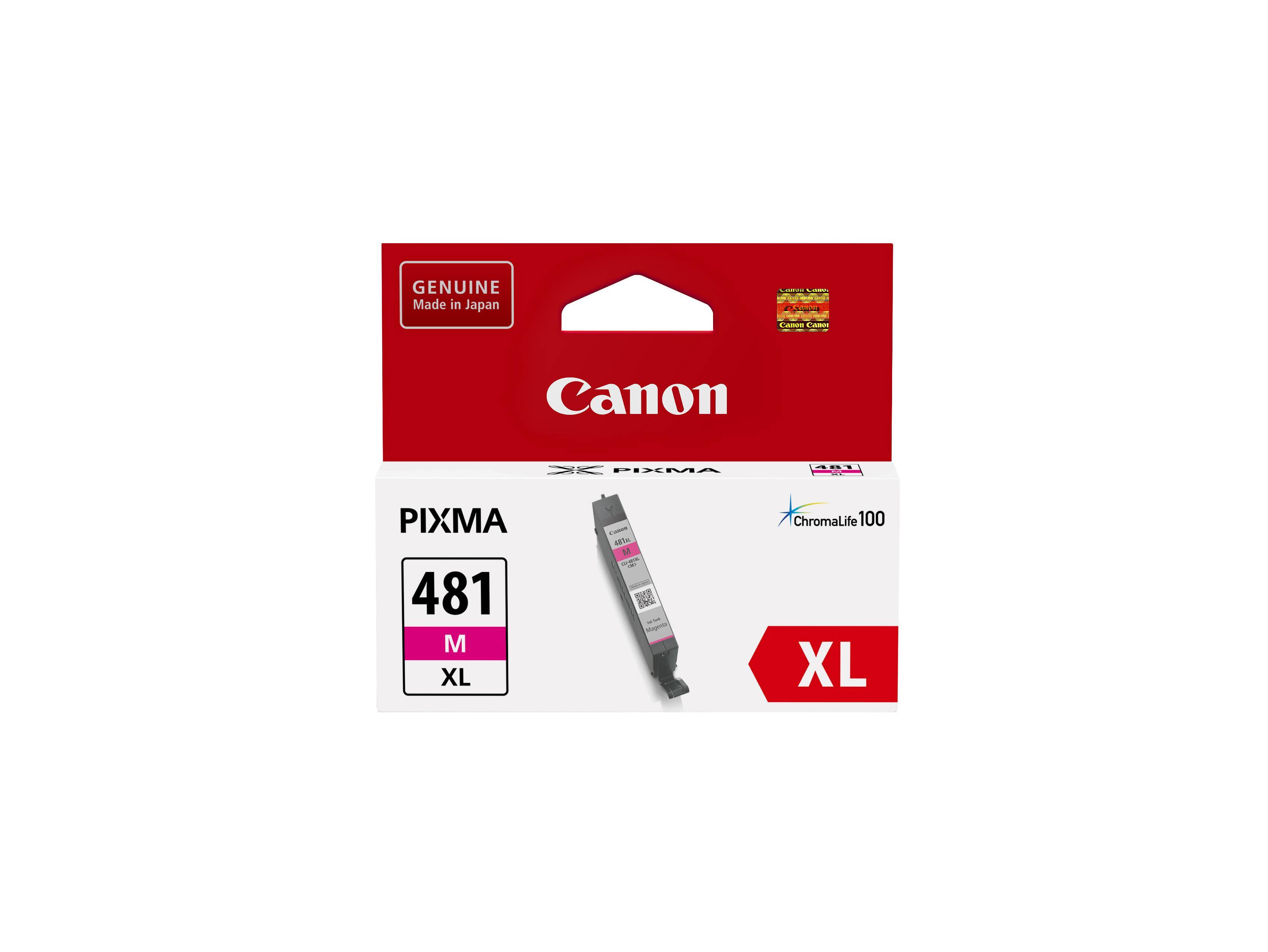Картридж CANON CLI-481XL M пурпурный, увеличенной емкости, 466 стр