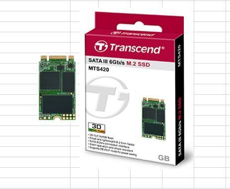 Твердотельный диск 120GB Transcend MTS420, 3D NAND, M.2, SATA III [R/W - 560/500 MB/s]