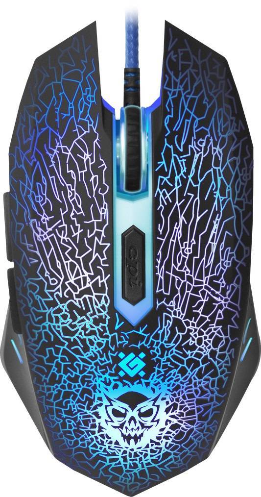 Defender Игровая мышь проводная Shock GM-110L оптика,6кнопок,800-3200dpi.