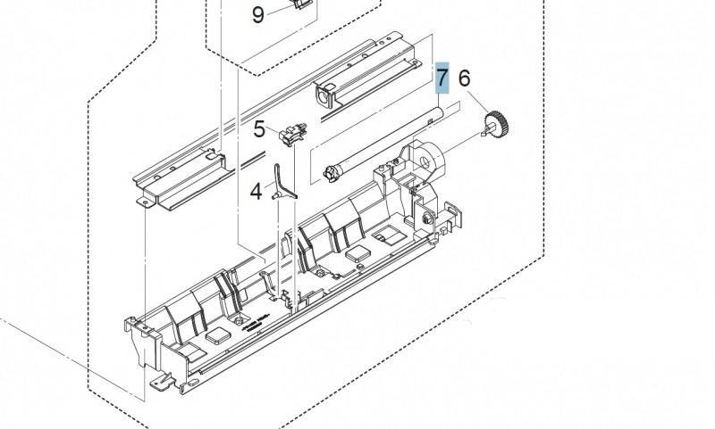 Ось лотка ручной подачи KYOCERA 302K308080